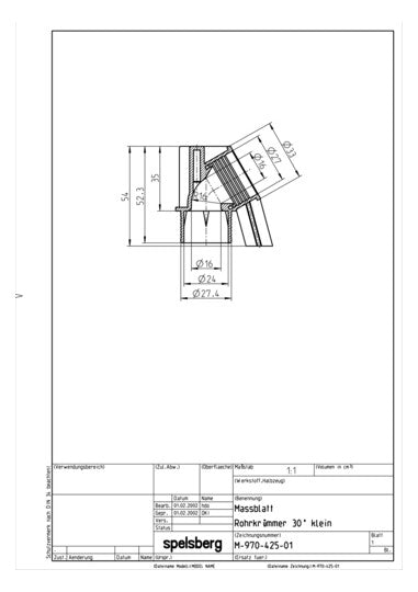 SPELSBERG Gewindebogen 20mm Kst unbeh ROK 20 hfr