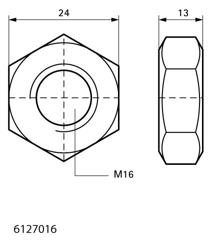 Walraven Sechskantmutter DIN 934 V4A M16 | 6127016