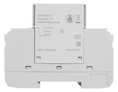 SIEMENS Überspannungsableiter 415VAC 4TE 5SD7464-0 Netzform-TN-S 1,4kV TS35 40kA