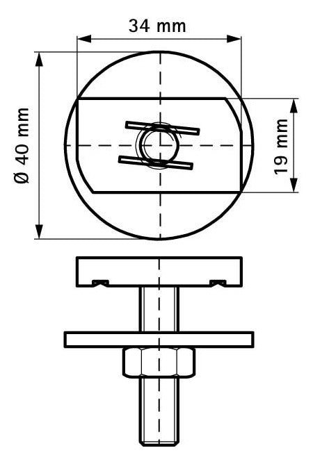 Walraven Hammerkopfbefestigung Strut elektrolytisch verz. - M8 x 50 mm | 6527935