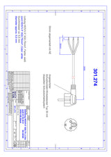 BACHMANN Netzanschlussleitung 2m 16A ws 301.274 3x0,75qmm IP20 Aderendh 0-70°C