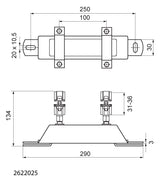 Walraven Fixpunktsatz dB-FiX 80 f. d: 31-36 mm Schallschutz DIN 4109 | 2622025