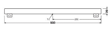 OSRAM LED-Linienlampe S14s 6W 2700K ws F LEDinestra Base 50CM 40 145° 6W 827 640l
