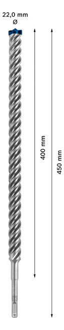 BOSCH-EW Hammerbohrer  22mm SDSplus SDS plus-7X 1pc 400/450mm f.Beton