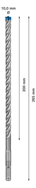 BOSCH-EW Hammerbohrer  10mm SDSplus SDS plus-7X 1pc 200/265mm f.Beton