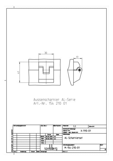 SPELSBERG Außenscharnier Ersatzteil AL ASS