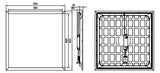 PHILIPS-LICHT LED-Panel 620x620mm 28W ws Ledinaire RC066B 34_36S/830_40 PSU W62L6