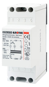 GROTHE Klingeltransformator 230V 8/12V GTN 3173 2/1,5A REG 2TE