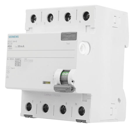 SIEMENS FI-Schutzschalter A 4p 440V 40A 5SV3344-6 0,03A 4TE REG 10kA 1kA/stoß
