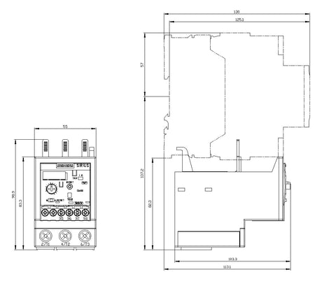 SIEMENS Überlastrelais elektr 12,5-50A 3RB3036-1UB0 Direktanb 1S/Hilf 1Ö/Hilf