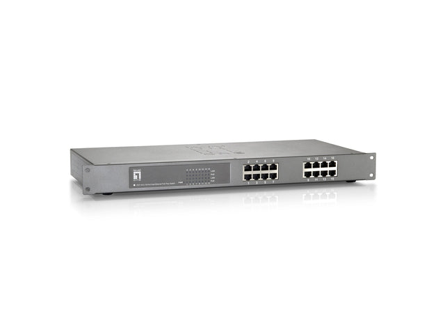 16-Port Fast Ethernet PoE+ Switch (120W)  Stück