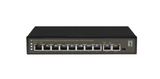 10-Port-Fast Ethernet-PoE-Switch, 2 x Uplink Gigabit RJ45, 8 PoE-Ausgänge, 120W Stück