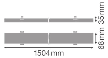 LEDVANCE LED-Geräteträger 50W 4000K 1LED TRUSYS UNIV P 50W 840 VW OP DALI 8150lm