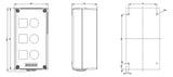 SIEMENS Aufbaugehäuse ST  22mm IP68 3SU1853-0AA00-0AB1 85x154x63,8mm