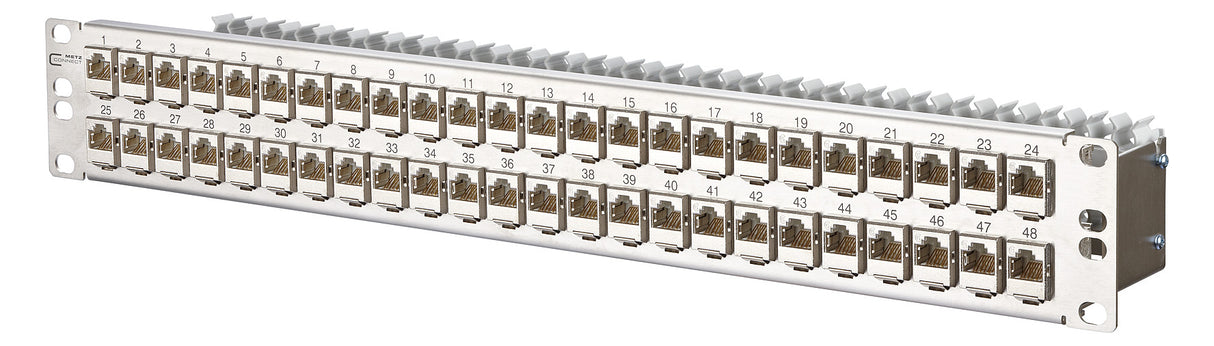 METZ CONNECT Patchpanel 48Ports 1,5HE 130924-E 48Ports Cat6A Schirm edst
