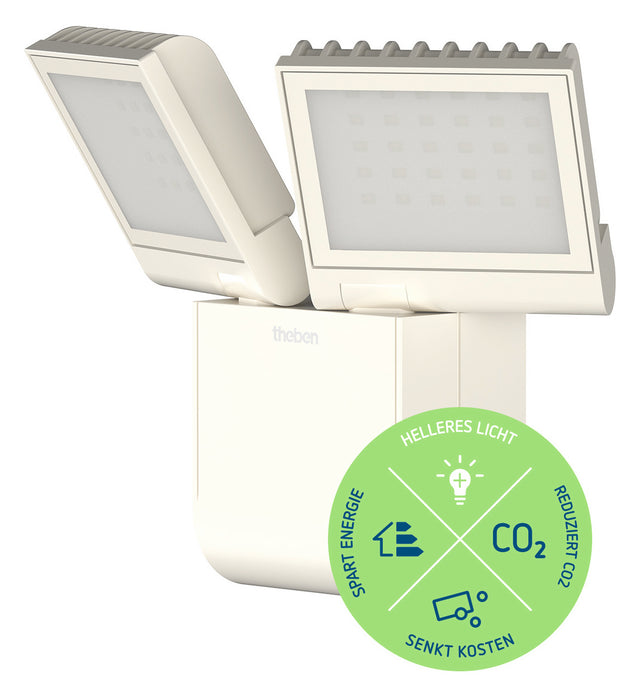 THEBEN LED-Anbaustrahler 17W 2LEDs ws ws theLeda S17-100L WH 4000K 1800lm ws mt