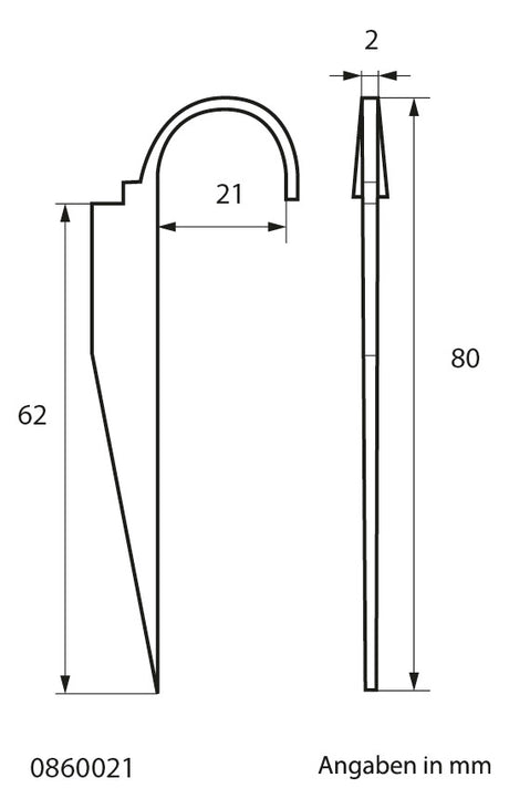 WALRAVEN Rohrhaken roh 21 mm (1/2") 1tlg. f. Stahlrohr