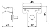 BETTERMANN Trägerklammer M6 4-10mm ST SCVTB 4-10 M6 Zn/AluLam