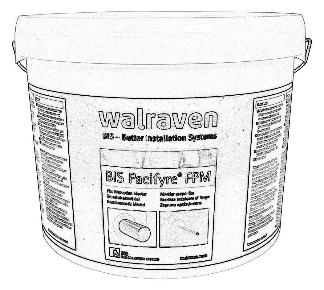 WALRAVEN Brandschutzmörtel Pacifyre FPM Mörtelpulver (A1 bzw. MG III) 15 kg