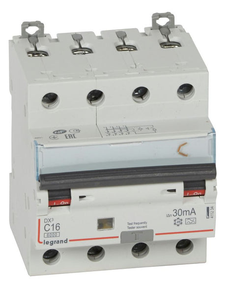 LEGRAND FI/LS-Schutzschalter C16 4p A 4p DX3 Legrand 411234 0,03A 6kA 4TE 400V