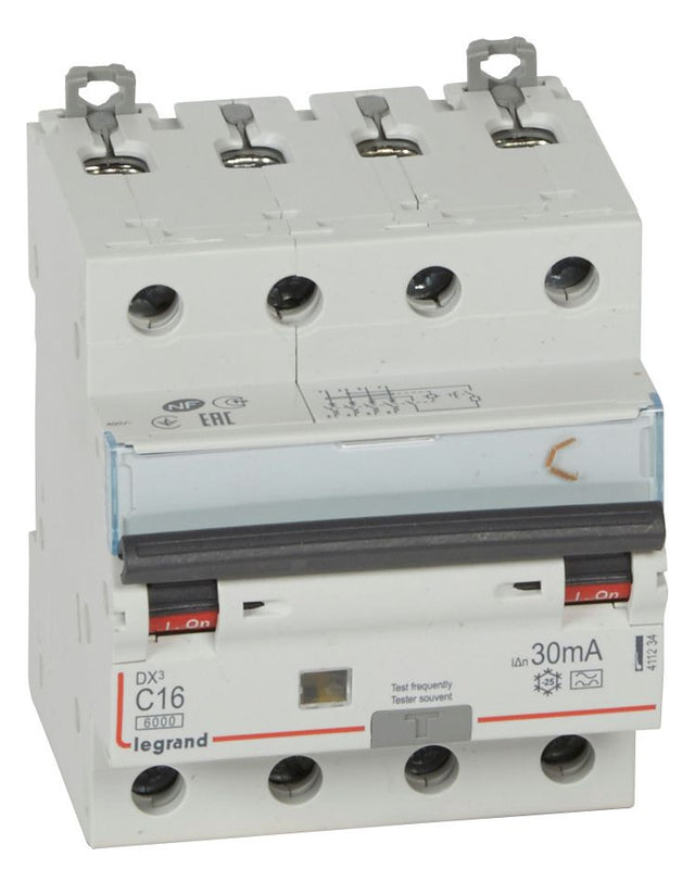 LEGRAND FI/LS-Schutzschalter C16 4p A 4p DX3 Legrand 411234 0,03A 6kA 4TE 400V