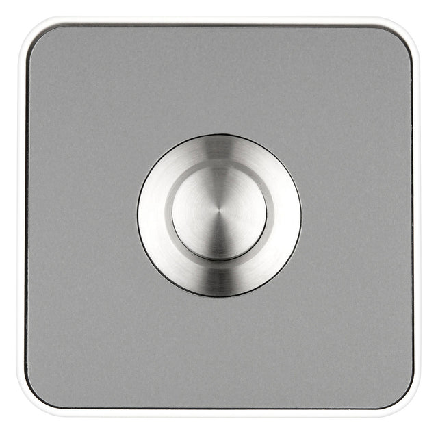 GROTHE Klingeltaster Kst edst/ws AP Piccolo Piazza ws V2A rechteck