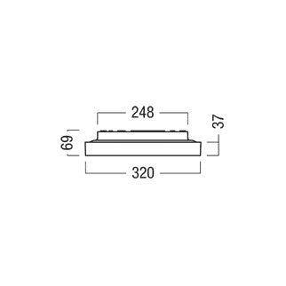 ZUMTOBEL LED-Anbauleuchte 14,6W 1900lm LANOS S 1900-927-65 OP DI LDE WH 2700-65