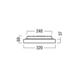 ZUMTOBEL LED-Anbauleuchte 14,6W 1900lm LANOS S 1900-927-65 OP DI LDE WH 2700-65
