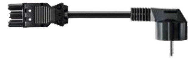 BACHMANN Geräteanschlussleitung 3p sw 375.007 H05VV-F 1,5qmm L5000mm
