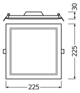 LEDVANCE LED-Einbaustrahler 18W Konv ws SLIM DL  SQ 210 18 W 4000 K WT 1LED ws