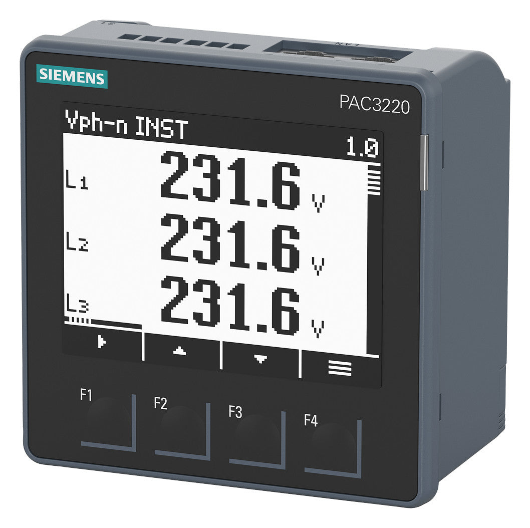 SIEMENS Voltmeter 100-250V digi 8W UC EB 7KM3220-0BA01-1DA0 96x96mm