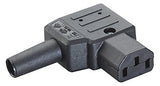 BACHMANN Kaltgerätedose Kst IP20 abgew 915.173 sw Schraubkl f.Schutzk.Stift