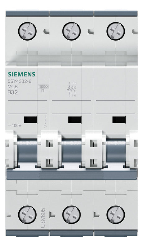 SIEMENS Leitungsschutzschalter UC B 32A 5SY4332-6 3p 400V 3TE 50Hz IP20