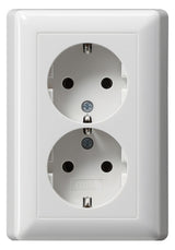 GIRA Steckdose 2f rws glz UP IP20 Standard 55 078003