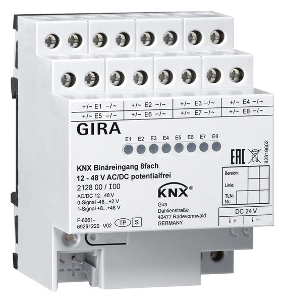 GIRA Binäreingang KNX REG 4TE LED 8f 212800