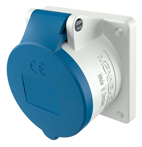 MENNEKES CEE-Anbausteckdose 3p 16A 6h 1366 230V/bl IP44 Schraubkl ger Kst