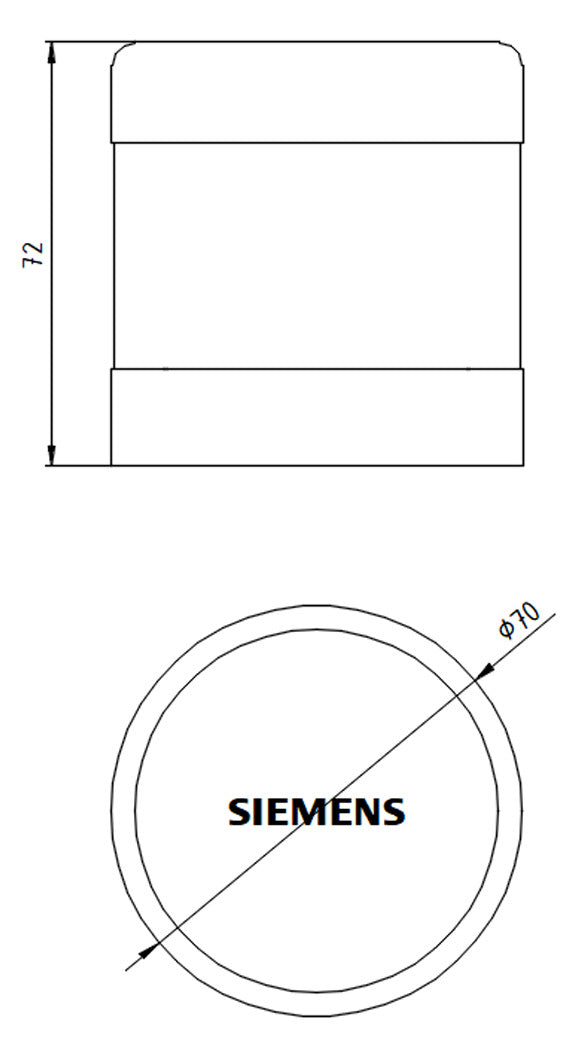 SIEMENS Akustikmelder Dauer/Pulston IP65 8WD4420-0FA  70mm sw 24V/50Hz 24V/DC