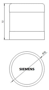SIEMENS Akustikmelder Dauer/Pulston IP65 8WD4420-0FA  70mm sw 24V/50Hz 24V/DC
