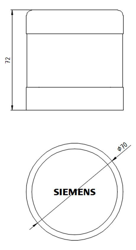 SIEMENS Akustikmelder Dauer/Pulston IP65 8WD4420-0FA  70mm sw 24V/50Hz 24V/DC