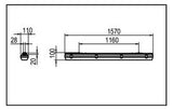 RIDI LED-Feuchtraumleuchte 69W 4000K gr PFLO-1570NDKG840O1000 10109lm Konv
