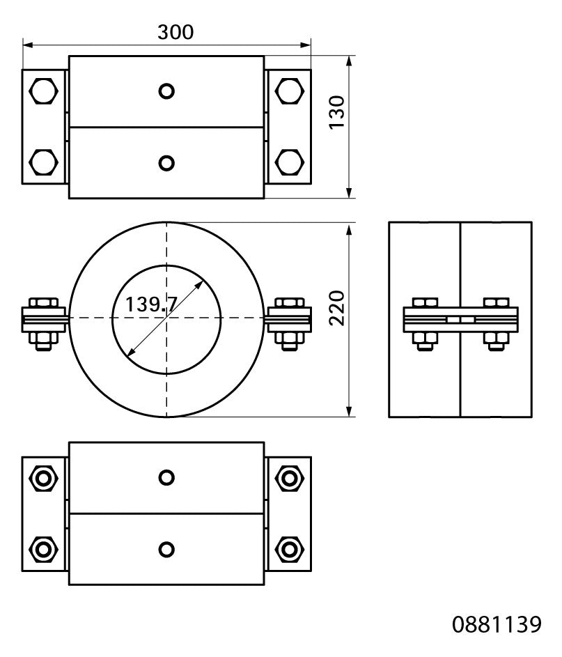 Walraven Kältefestpunktschelle BISOFIX CF PUR 139,7 mm | 0881139