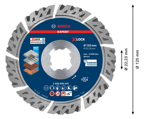 BOSCH-EW Diamant-Trennscheibe 125x12mm 2608900670 f.Beton f.Betonstein