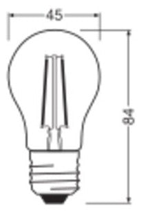 LEDVANCE LED-Lampe FM E27 1,8W 2700K ws LED Classic P 25 Filament P 1.8W 82 250l