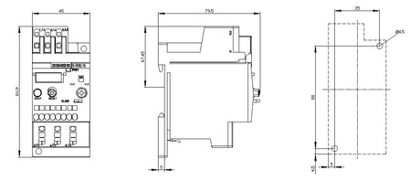 SIEMENS Überlastrelais therm 2,2-3,2A 3RU2116-1DC1 Einzelaufstell 1S/Hilf