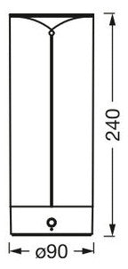 LEDVANCE LED-Tischleuchte 1,2W 2700K gr Decor Filament Table 100lm m.LM