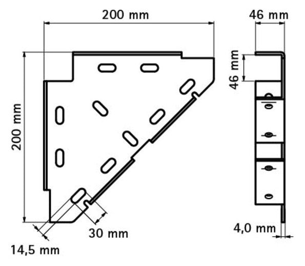 Walraven Knotendreieck RapidStrut BUP 200x200x46 | 65938020