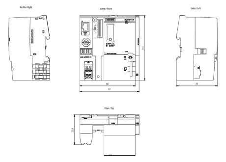 SIEMENS SPS-Steuerung modular 6ES7510-1SK03-0AB0 19,2-28,8VDC