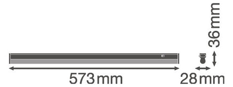 LEDVANCE LED-Lichtleiste 8W 4000K 800lm LINEAR COMPACT LN COMP SWITCH 600 8 W 40