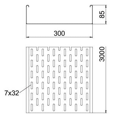 BETTERMANN Kabelrinne ST 85x300x1,5mm SKS-Serie SKS 830 FT o.Verb Seitenl