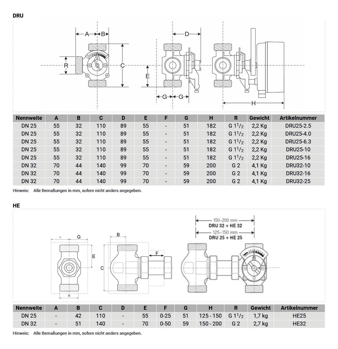 Honeywell CENTRA H-Erweiterung, DN 32 zum Anbau an DRU 32-Mischer | HE32
